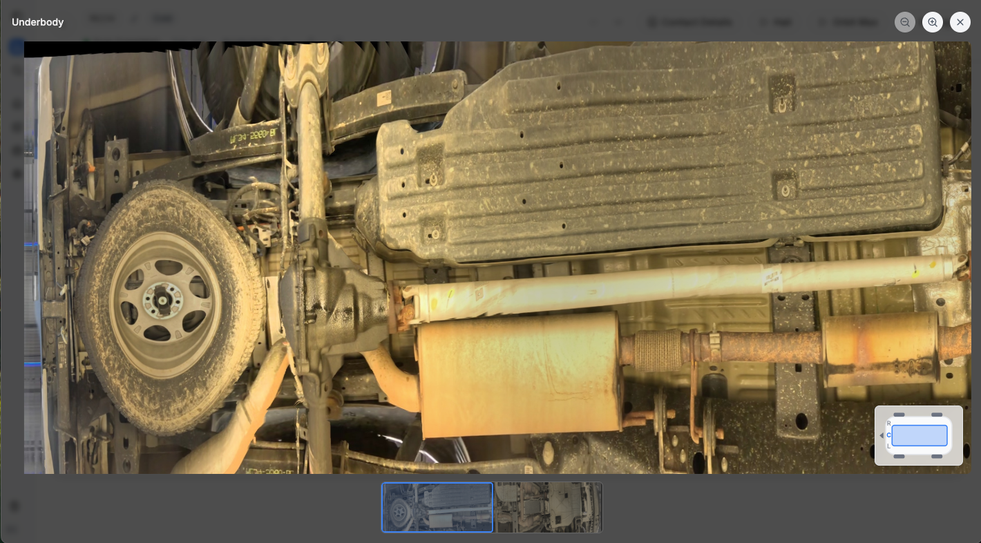 Underbody inspection example