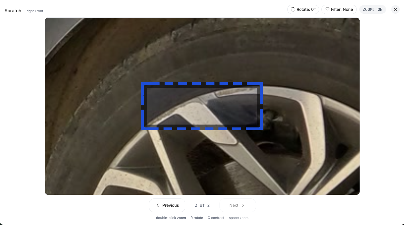 Wheels and Rims inspection example